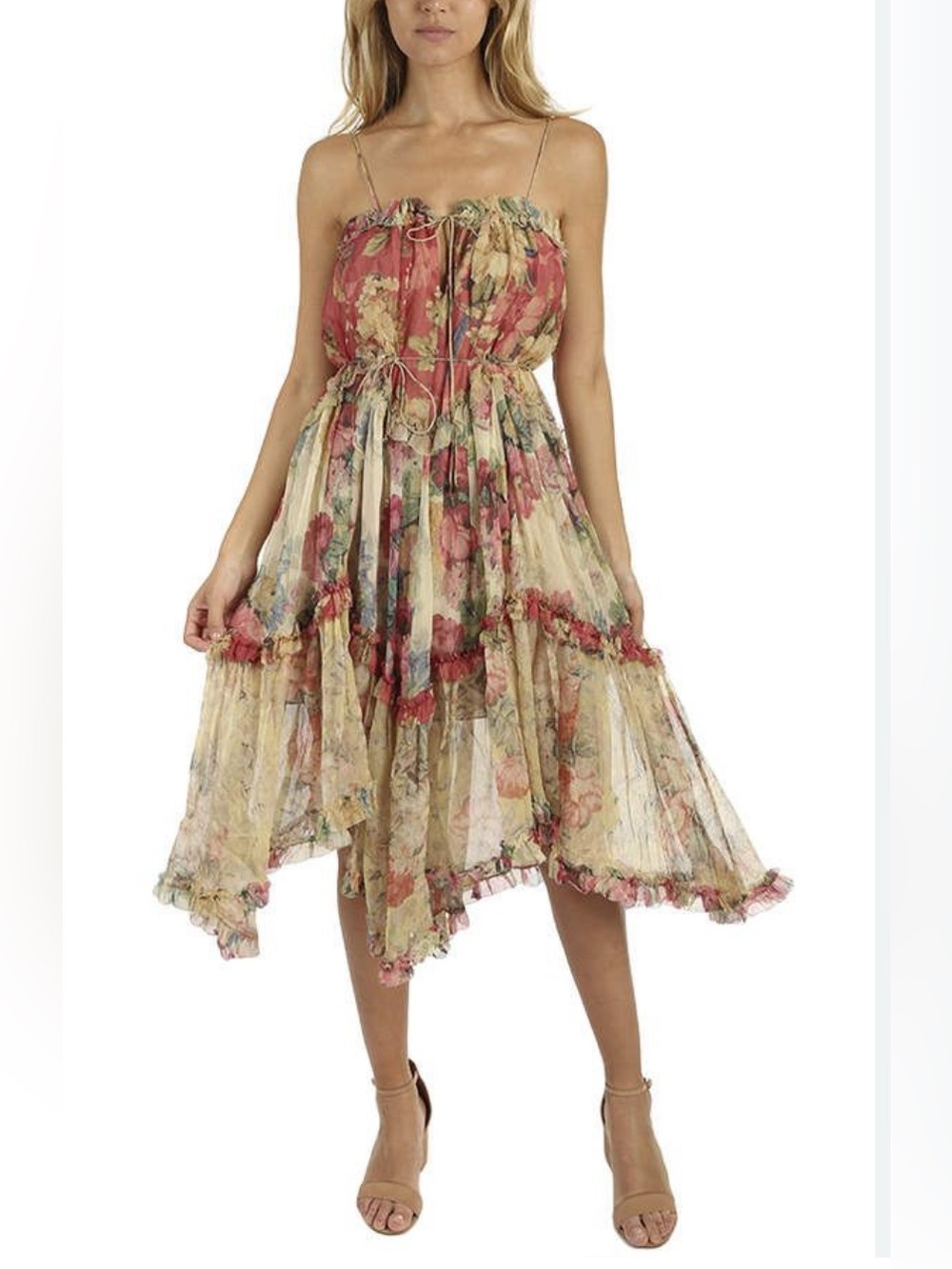 ZIMMERMANN (AU size 2 / US 6-8) silk chiffon Melody Floating floral dress EUC - Picture 4 of 4